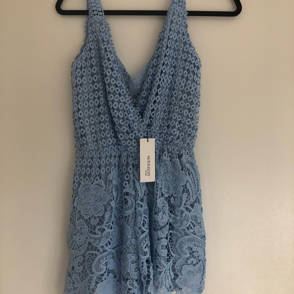 Lace Blue Romper